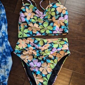 Vibrant Floral Womens Bikini Set